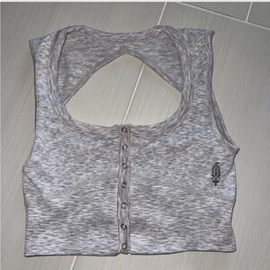 Free people movement gray henley tank